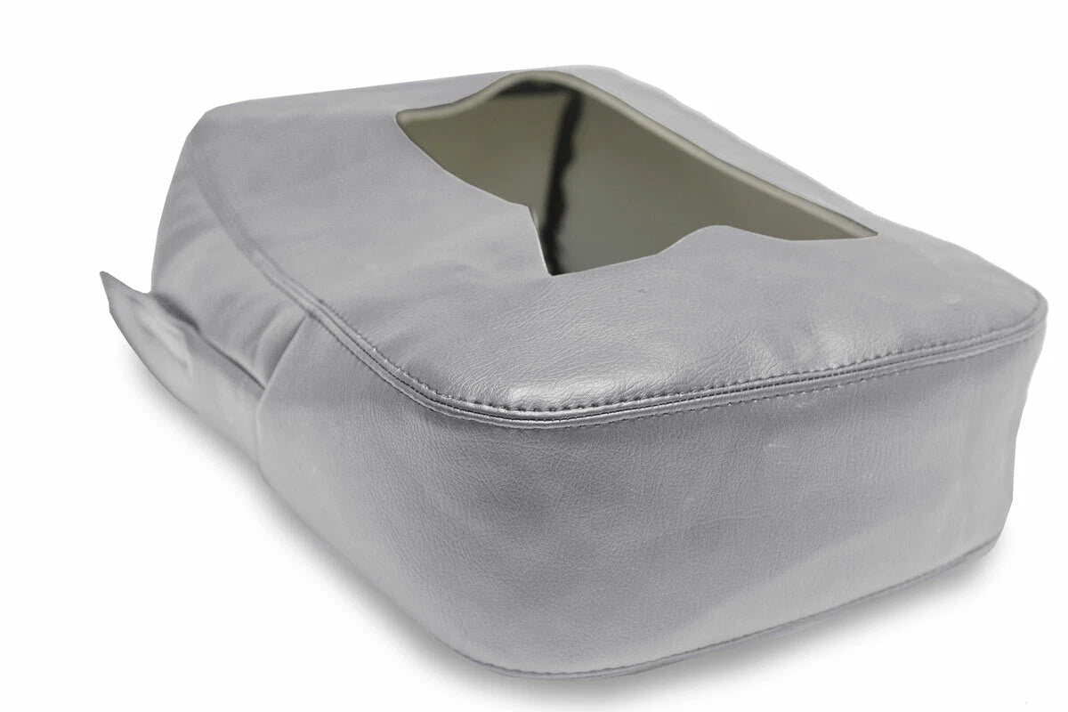 Console Lid Jump Seat Cover for Chevrolet Silverado (2007–2013) Gray PVC Leather