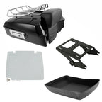 Chopped Trunk Backrest Pad Mount Rack Plate for Harley Street Glide (2014–2026)