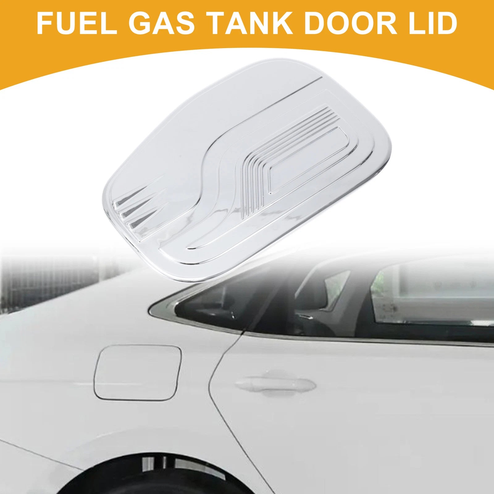 Fuel Tank Door Cap for Ford Ranger (2023–2025) Chrome Silver Tone