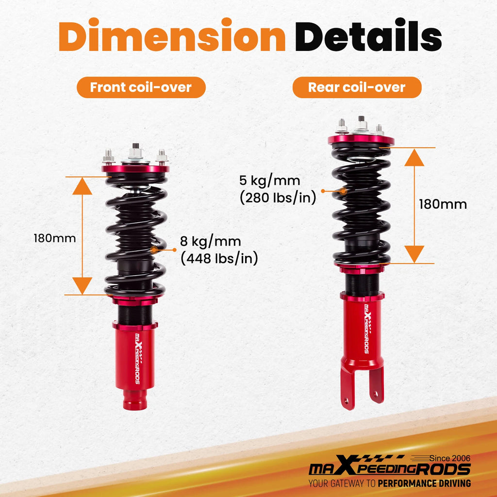 Adjustable Coilovers Suspension Kit for Honda Civic (1996-2000)