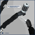2X Bike Chain Lock, Combination Anti Theft Heavy Duty