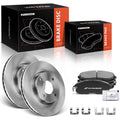 Set of 2 Front Disc Brake Rotors & Ceramic Pads for Nissan Sentra (2007–2012)