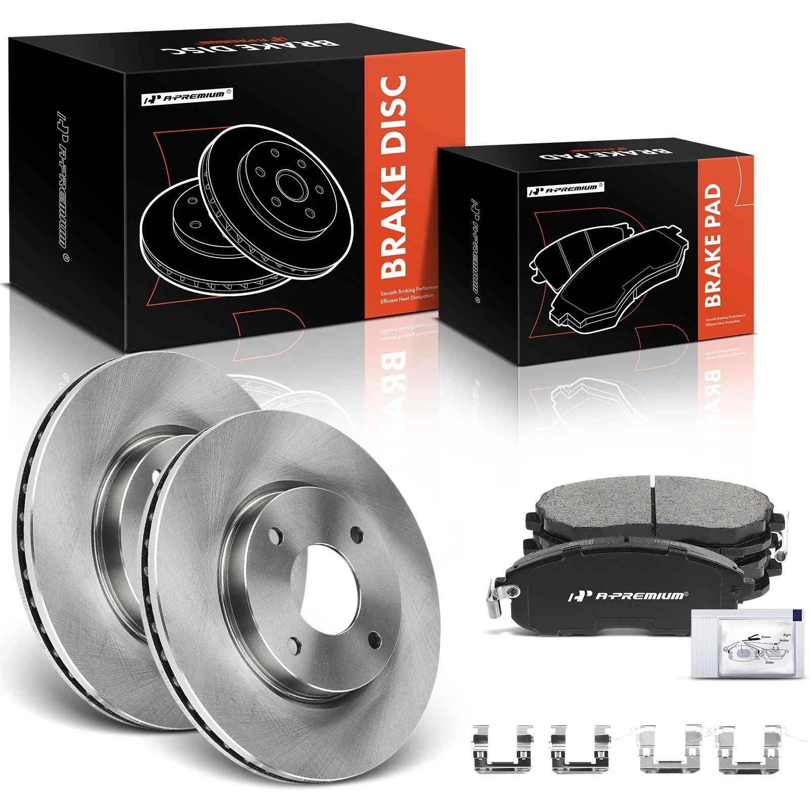 Set of 2 Front Disc Brake Rotors & Ceramic Pads for Nissan Sentra (2007–2012)