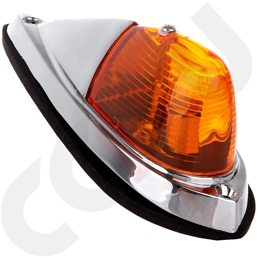 5x Amber Teardrop Cab Roof Lights for Semi Trailer (Universal)