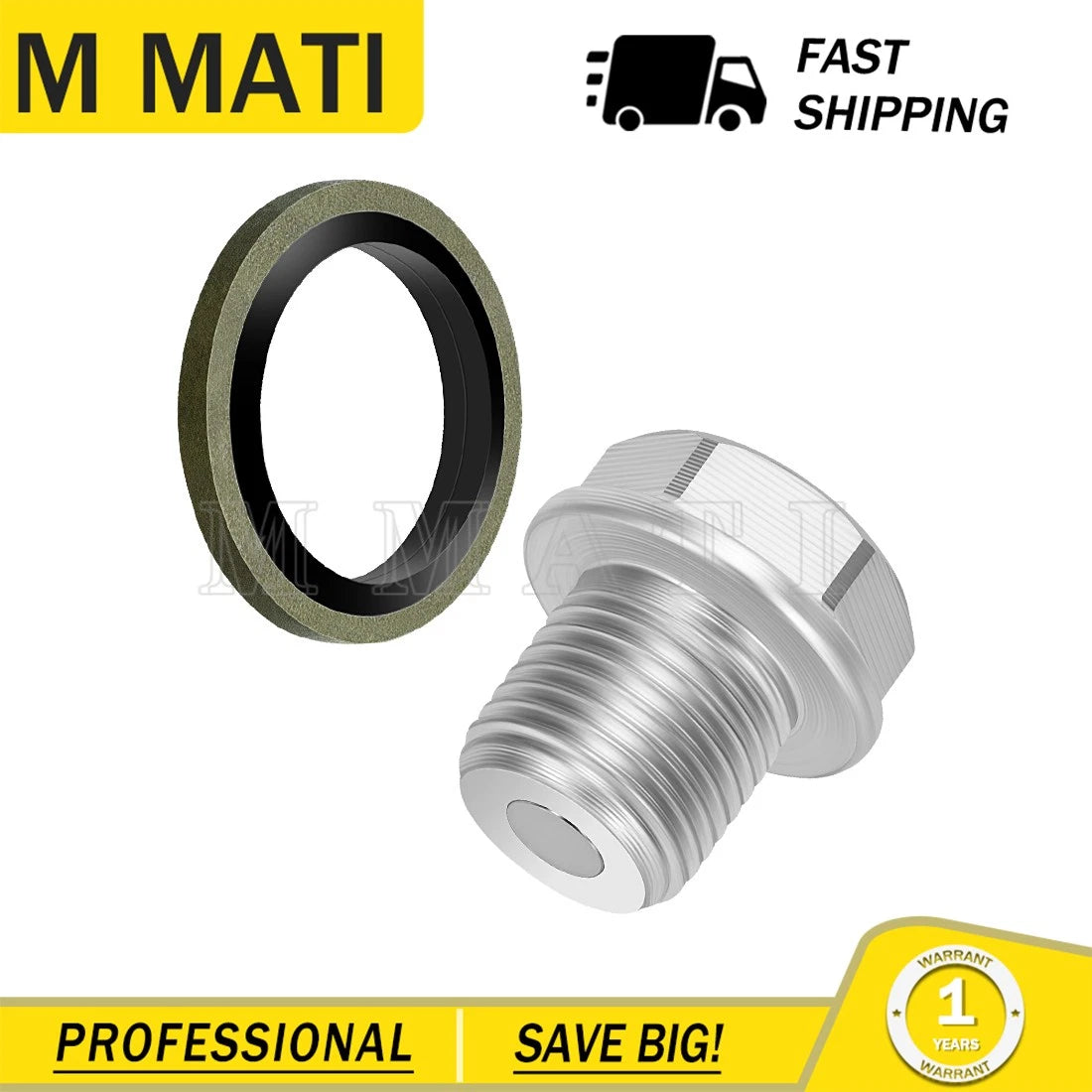 Oil Drain Plug Bolt Gasket for Suzuki GSX-R600 GSX-R750 GSX-R1000 (2001–2023) 09247-14036 09168-14004