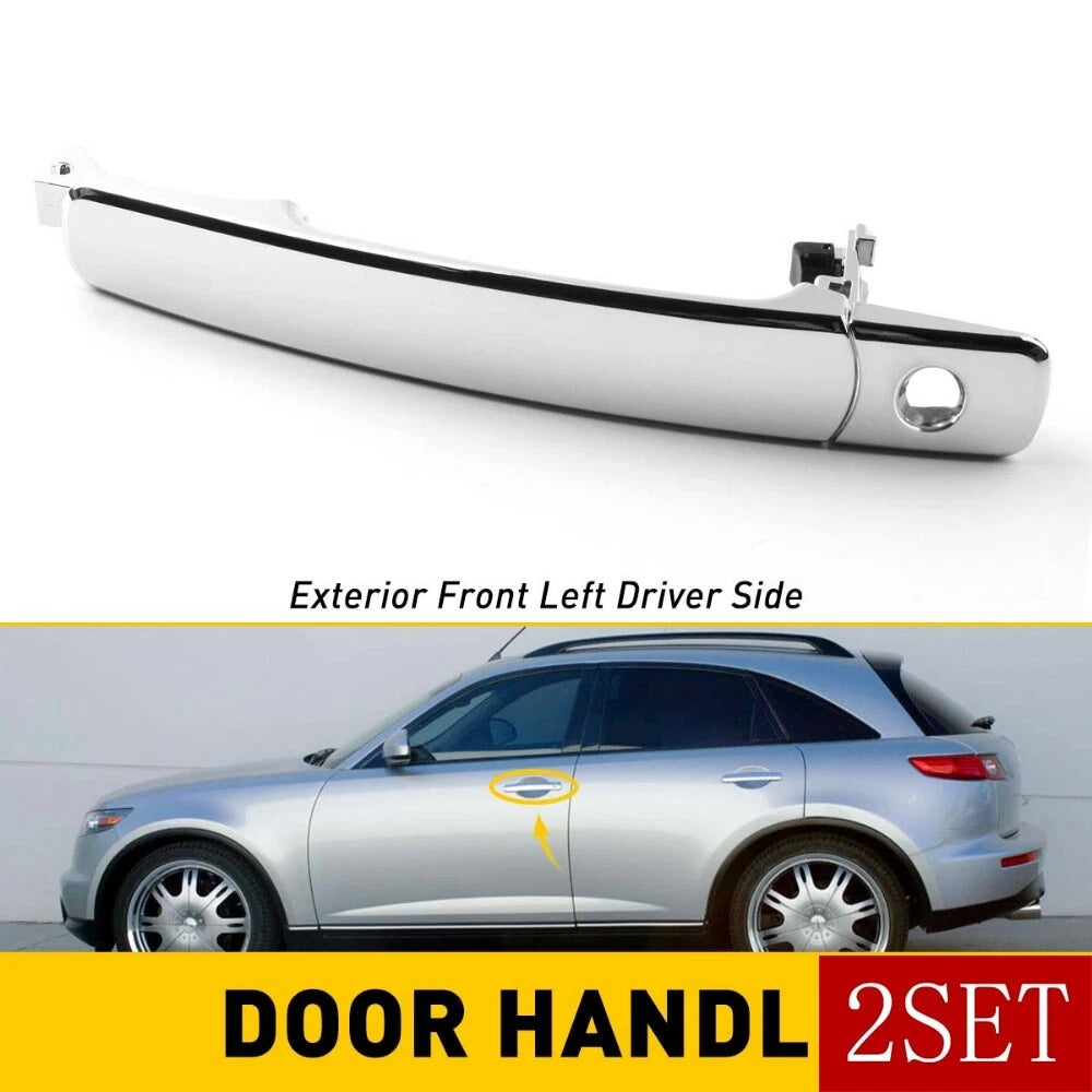 Set of 2 Chrome Door Handles for Nissan Rogue (2010–2013)