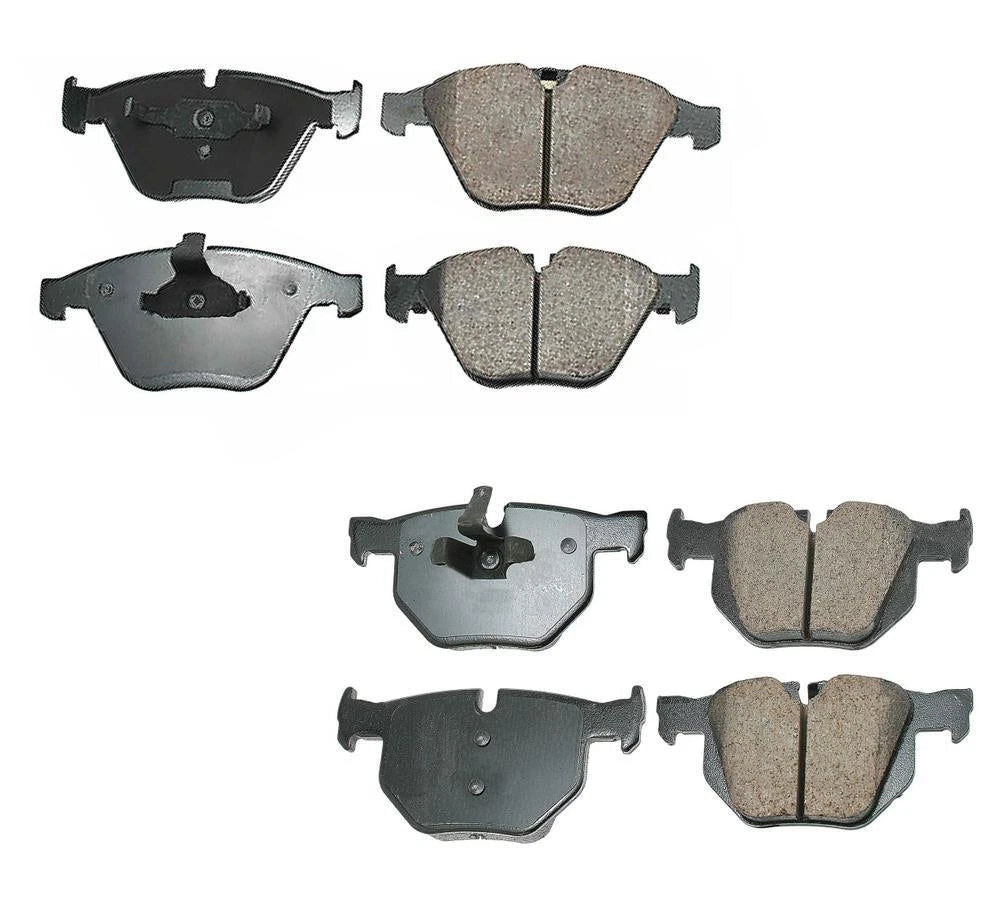 Set of 4 Akebono Euro Ceramic Brake Pads for BMW E90 E92 E93 335i (2007–2013)