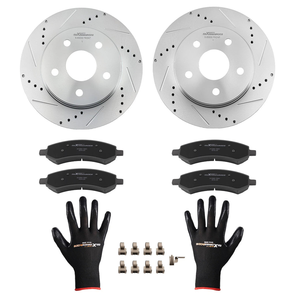 Front Brake Rotors and Ceramic Brake Pads for Ram 1500 (2011-2018)