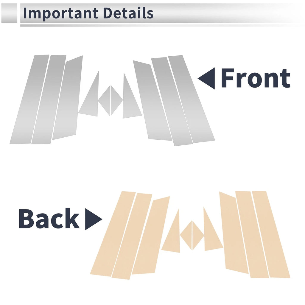 10X Door Pillar Window Trim for Mazda CX-8 (2018–2023) Silver Tone