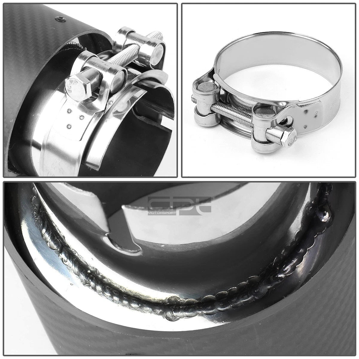 Stainless Steel Exhaust Muffler Tip 2.8" Inlet 4" Slant Outlet
