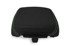 Console Lid Armrest Cover for Hyundai Kona (2018–2020) Carbon Fiber Green Stitch