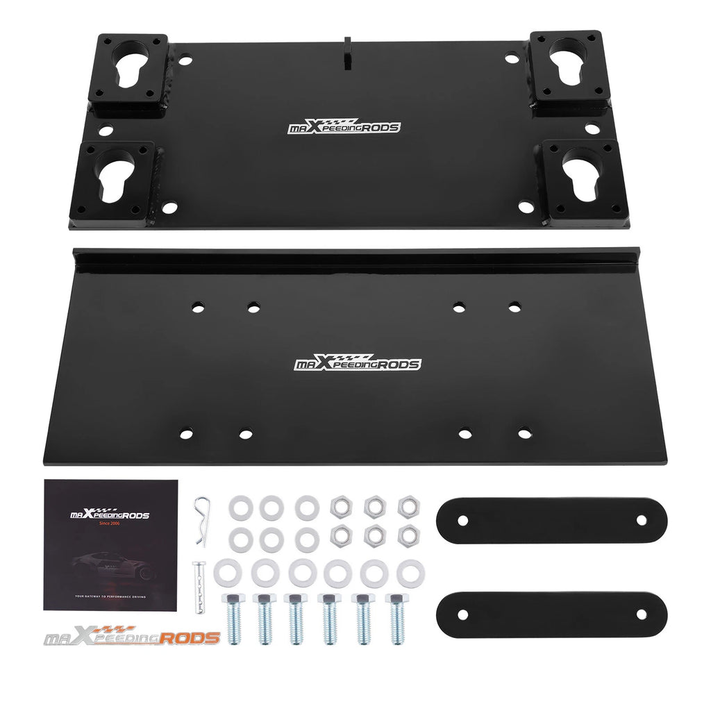 Winch Mount Kit for Trailer Floor 10K Pounds Satin Black Powder Coated