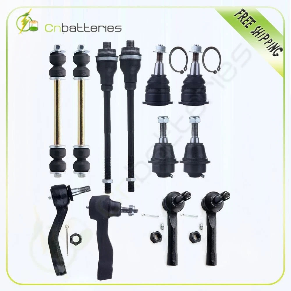 12PCS Front Suspension Kit Tie Rod End Ball Joint for GMC Sierra 2500 (2001–2004)