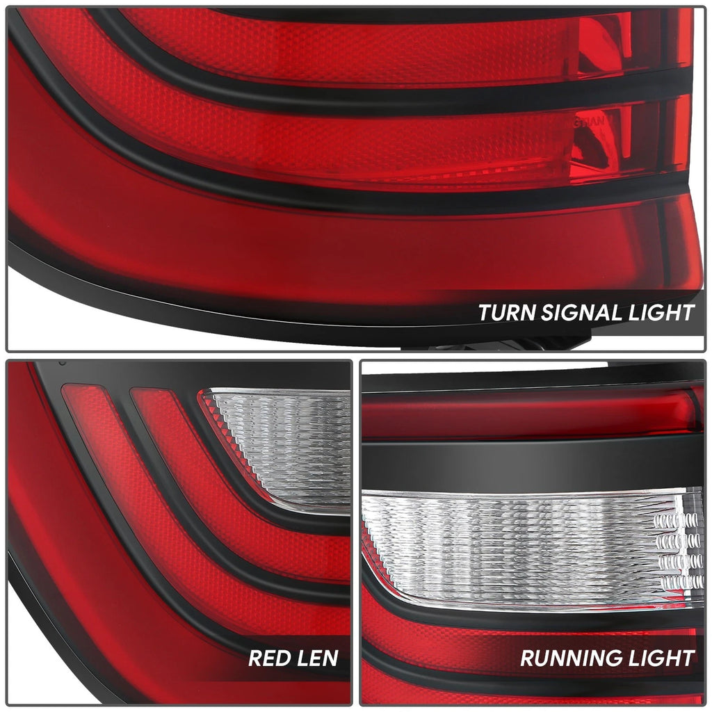 Chrome Red LED Tail Light Assembly for Dodge Durango (2014–2022)