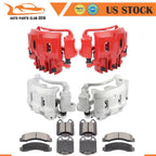 Front Rear Brake Calipers + Ceramic Pads for Ford F-350 Super Duty (2000–2004)