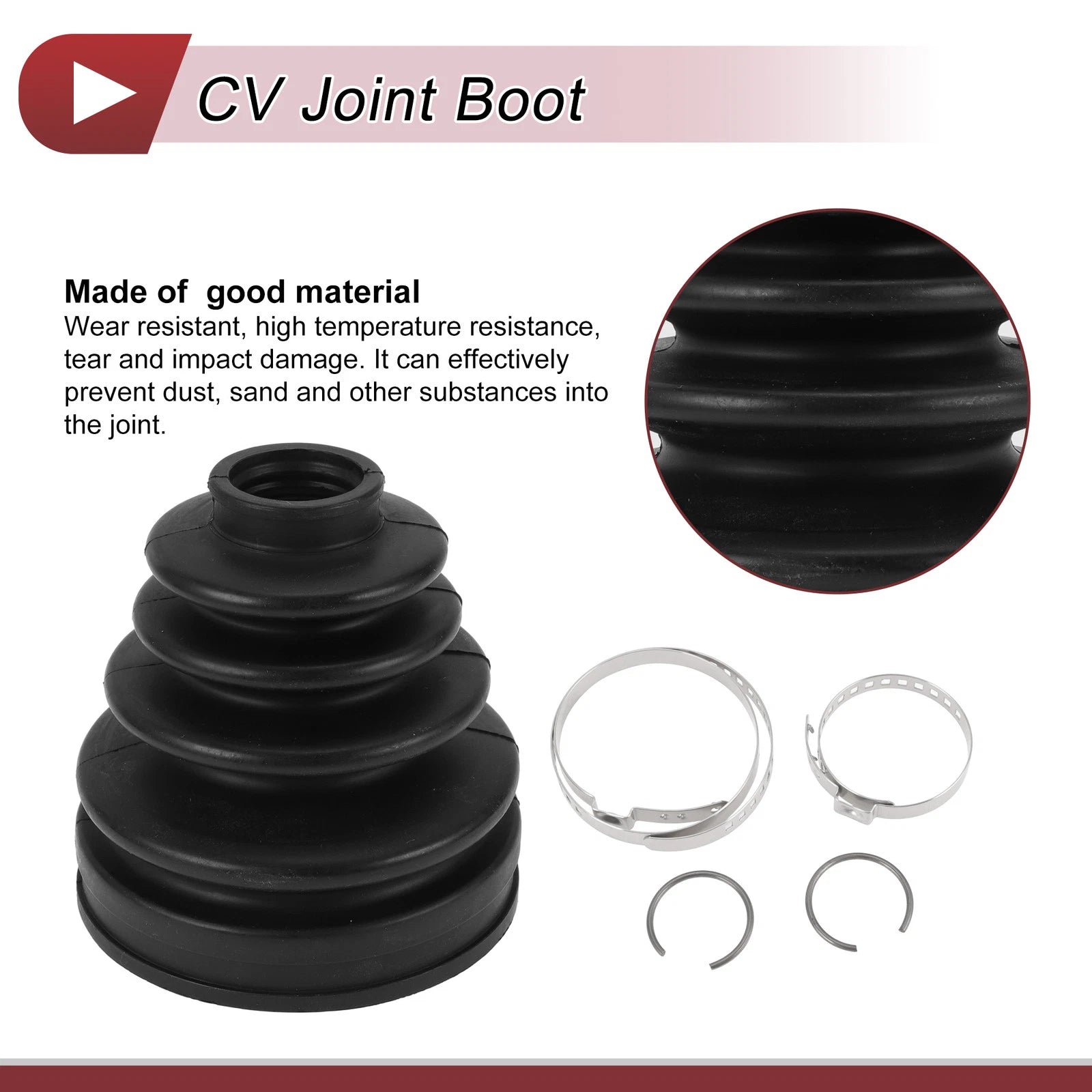 Inner CV Joint Boot Kit with Clamps for Toyota 4Runner (1996–2002)