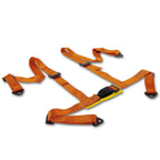 2" Nylon Strap 4 Point Shoulder Buckle Harness for JDM Racing Seat Belt