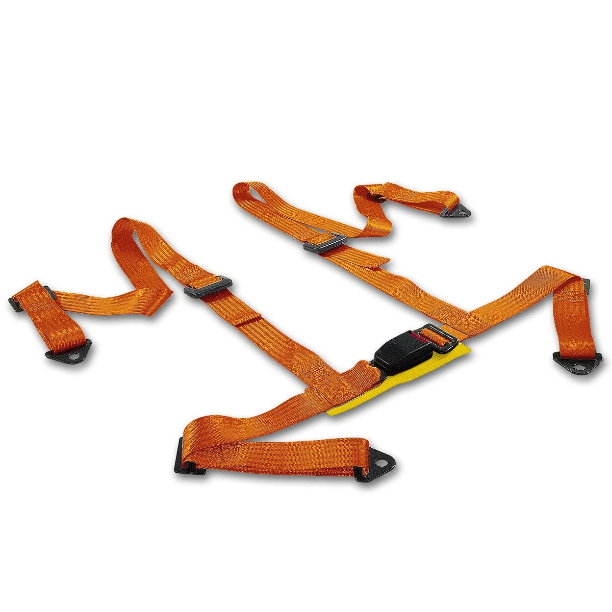 2" Nylon Strap 4 Point Shoulder Buckle Harness for JDM Racing Seat Belt