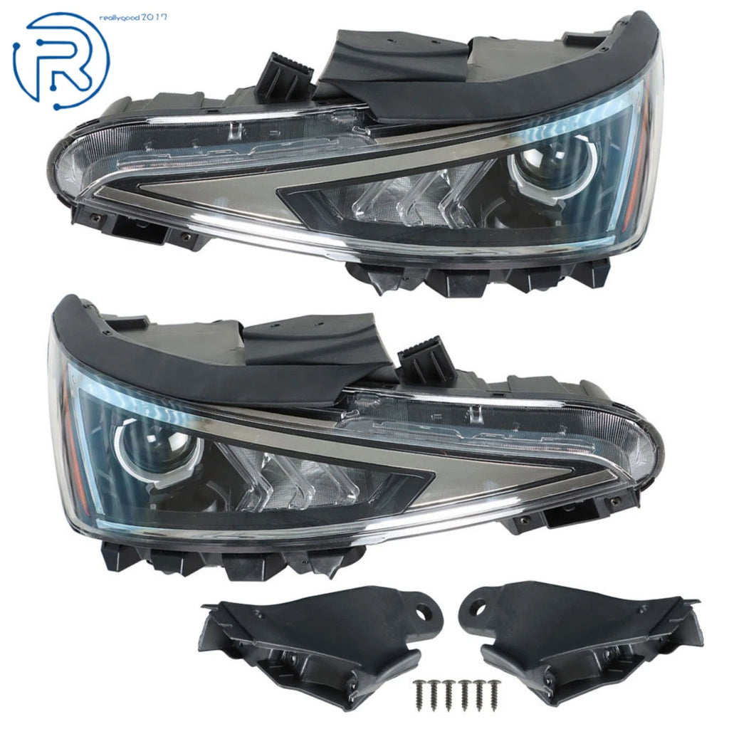 Projector Headlamps Set of 2 for Hyundai Elantra (2019–2020) Halogen