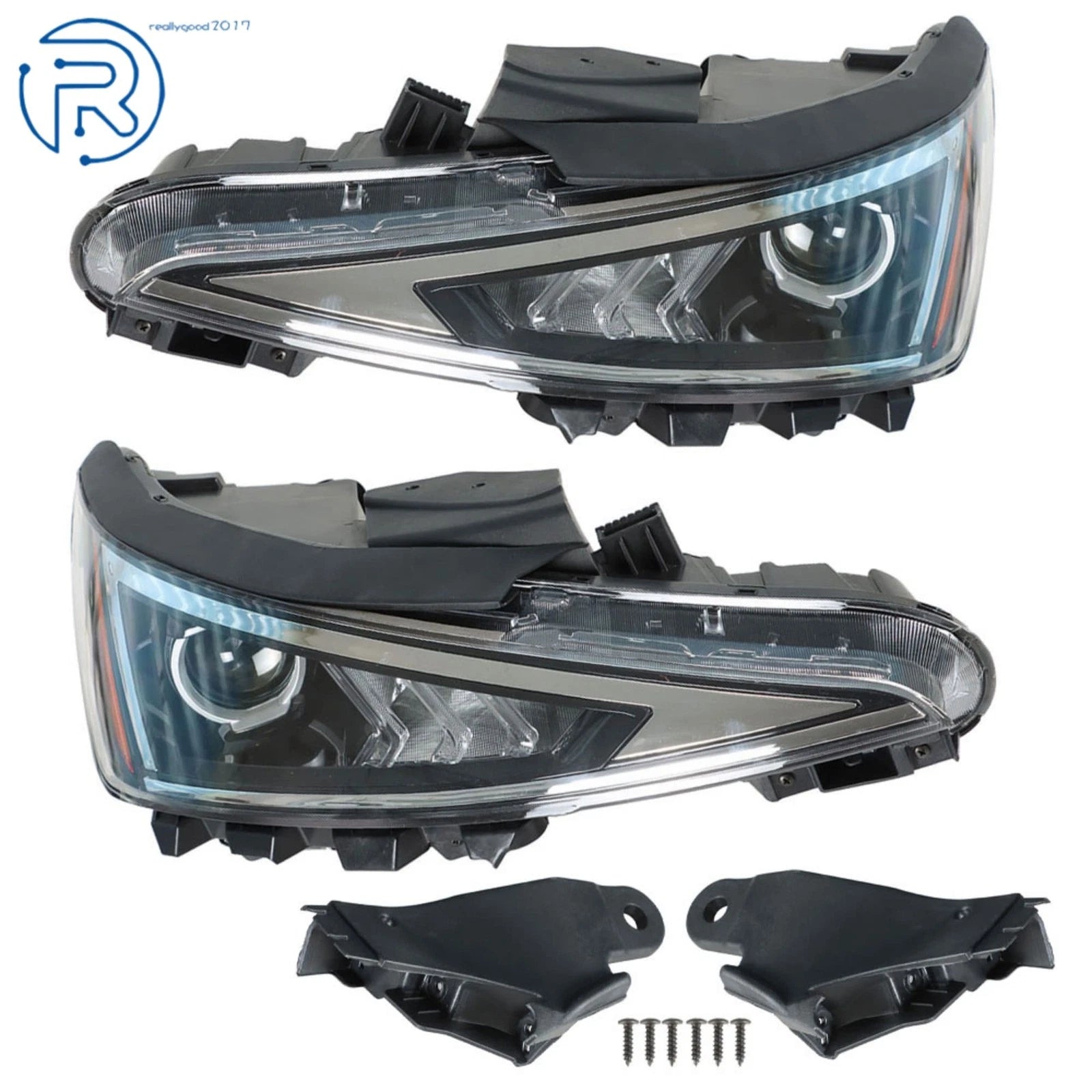 Projector Headlamps Set of 2 for Hyundai Elantra (2019–2020) Halogen