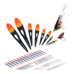Jungle Cock Feather Stickers Red Black EVA for Fly Tying (Dry Nymph)