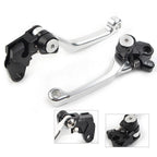 Pair Silver Pivot Brake Clutch Levers for Suzuki RM85 RM125 RM250 (1995–2008)