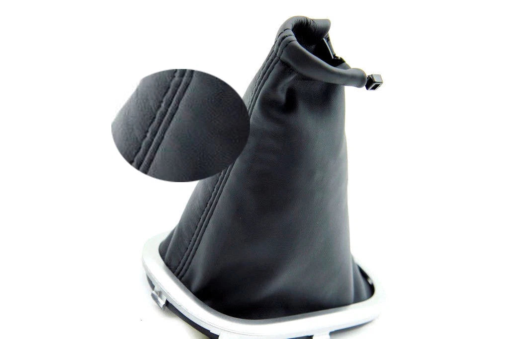 Leather Shift Boot Cover for Nissan Versa (2007–2012) Black