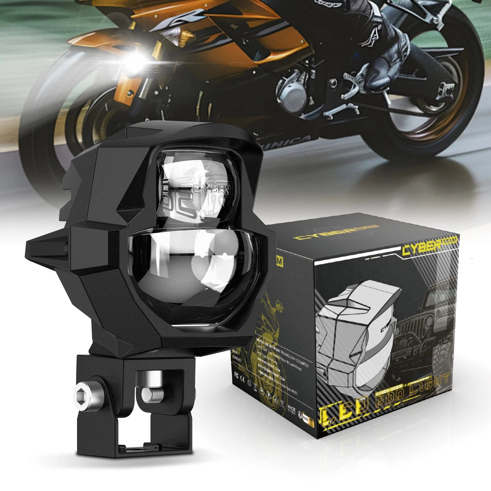 3-Inch LED Pod Lights for Motorcycle Car ATV UTV (45W)