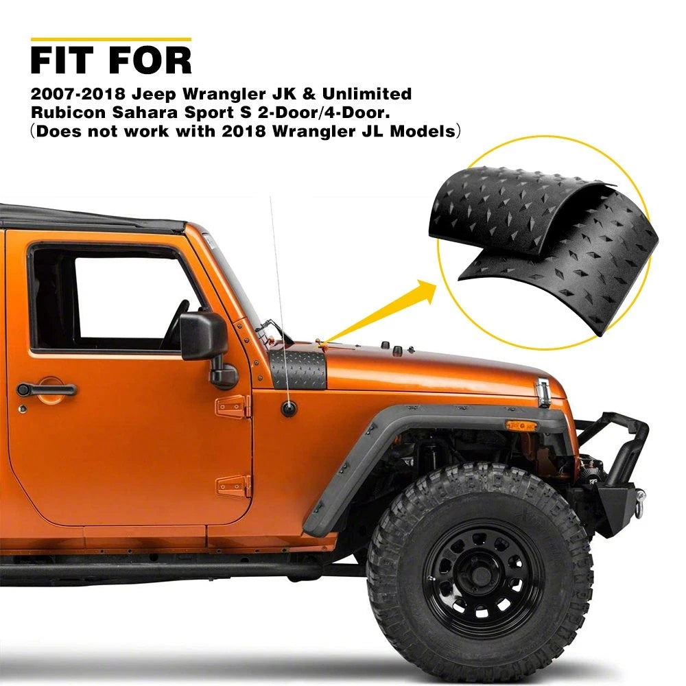 Side Plate Cowl Covers for Jeep Wrangler JK (2007–2018)