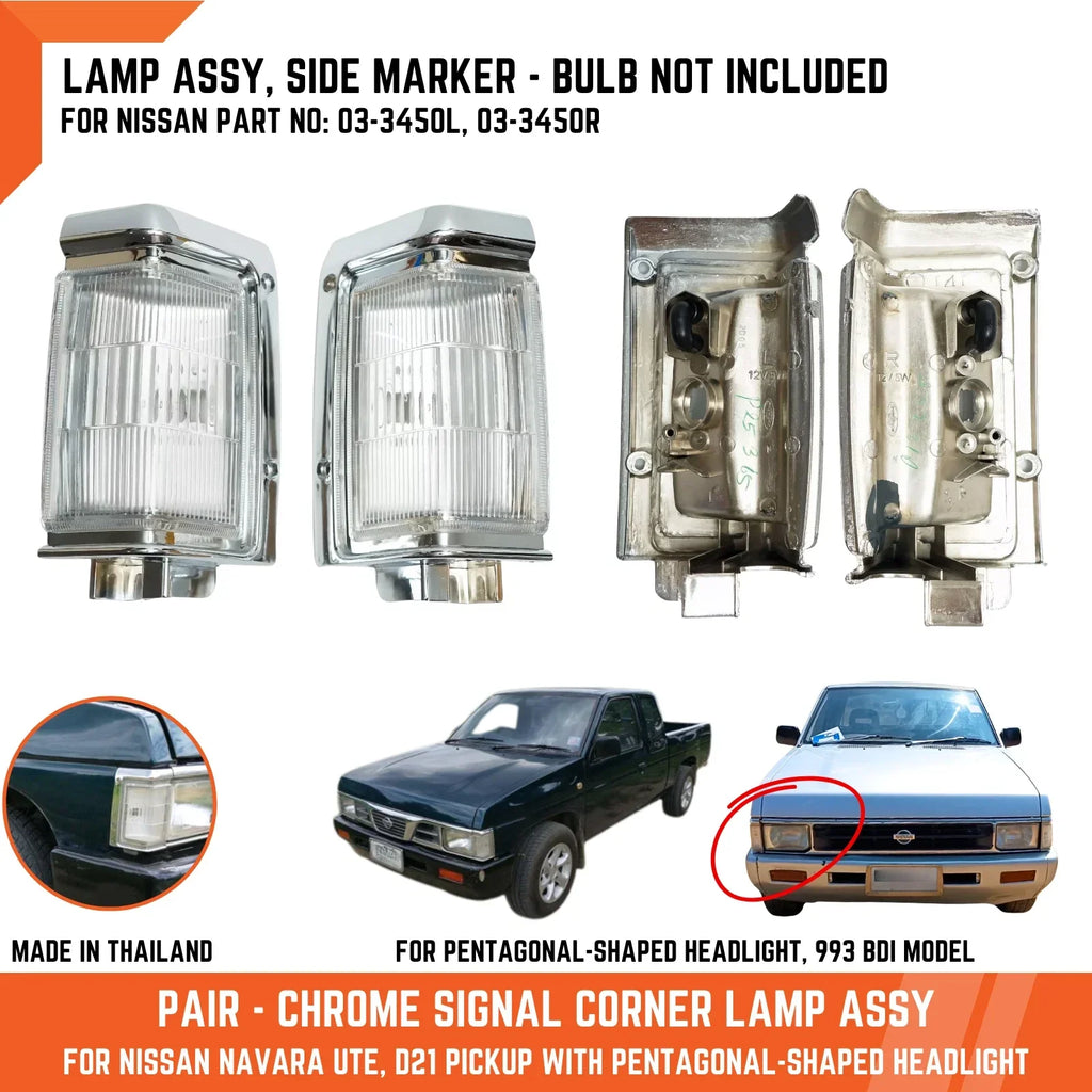 Front Corner Turn Signal Lamp Light for Nissan Navara D21 (1988-1996)
