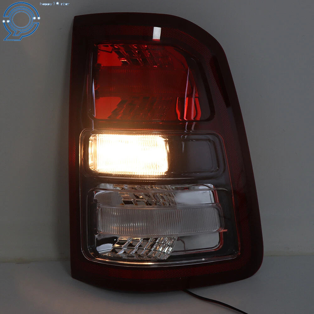 Tail Lights for Ram 1500 (2019-2023) Halogen Black Bezel Clear Lens