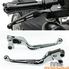 Chrome Billet 3 Slot Brake Clutch Levers for Harley Dyna Sportster Softail FLHR