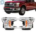 Pair Chrome Headlight Assembly for Ford F-150 (2018–2020)