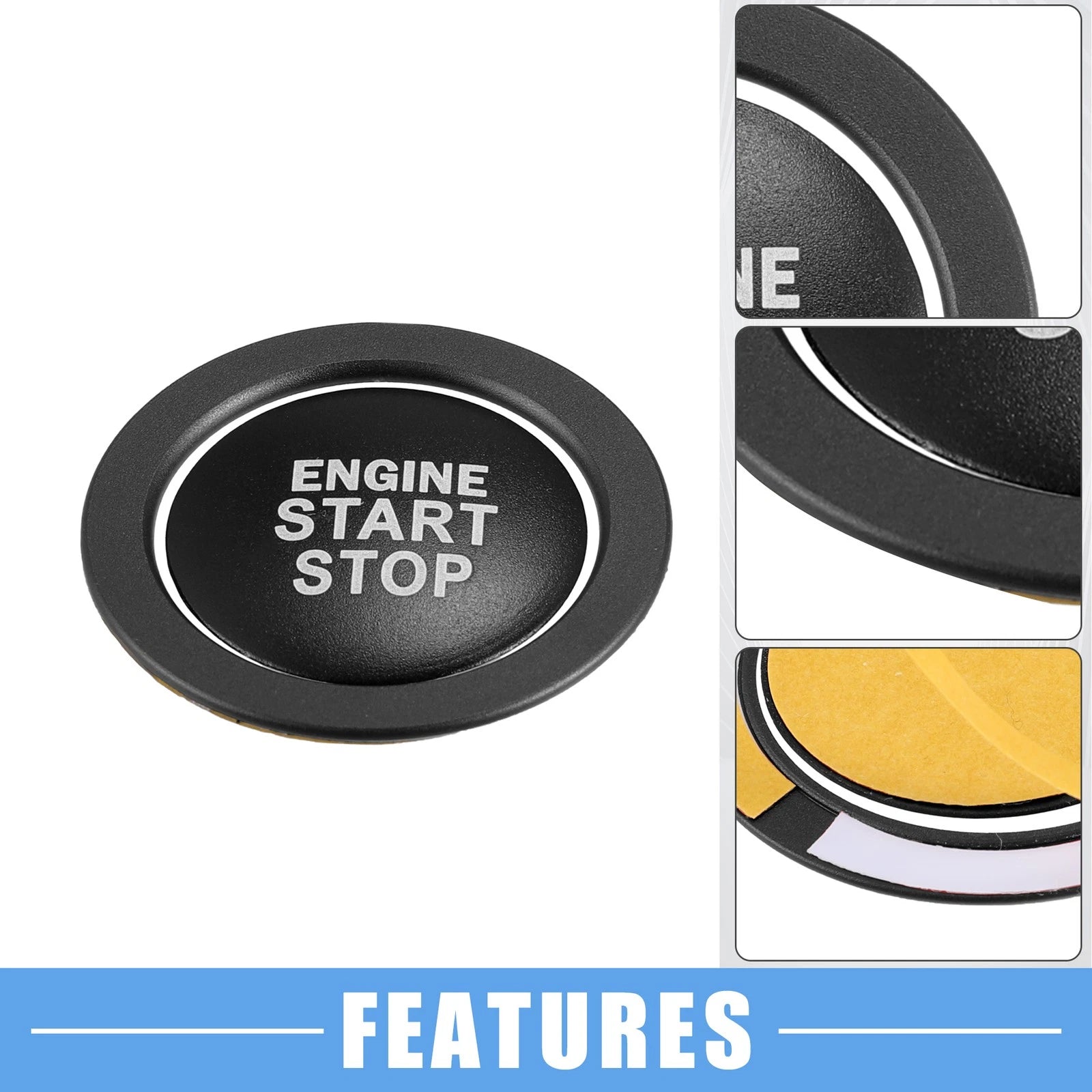 Start Stop Ignition Button Cover Decal for Toyota Camry Prius RAV4 Corolla (2012–2023)