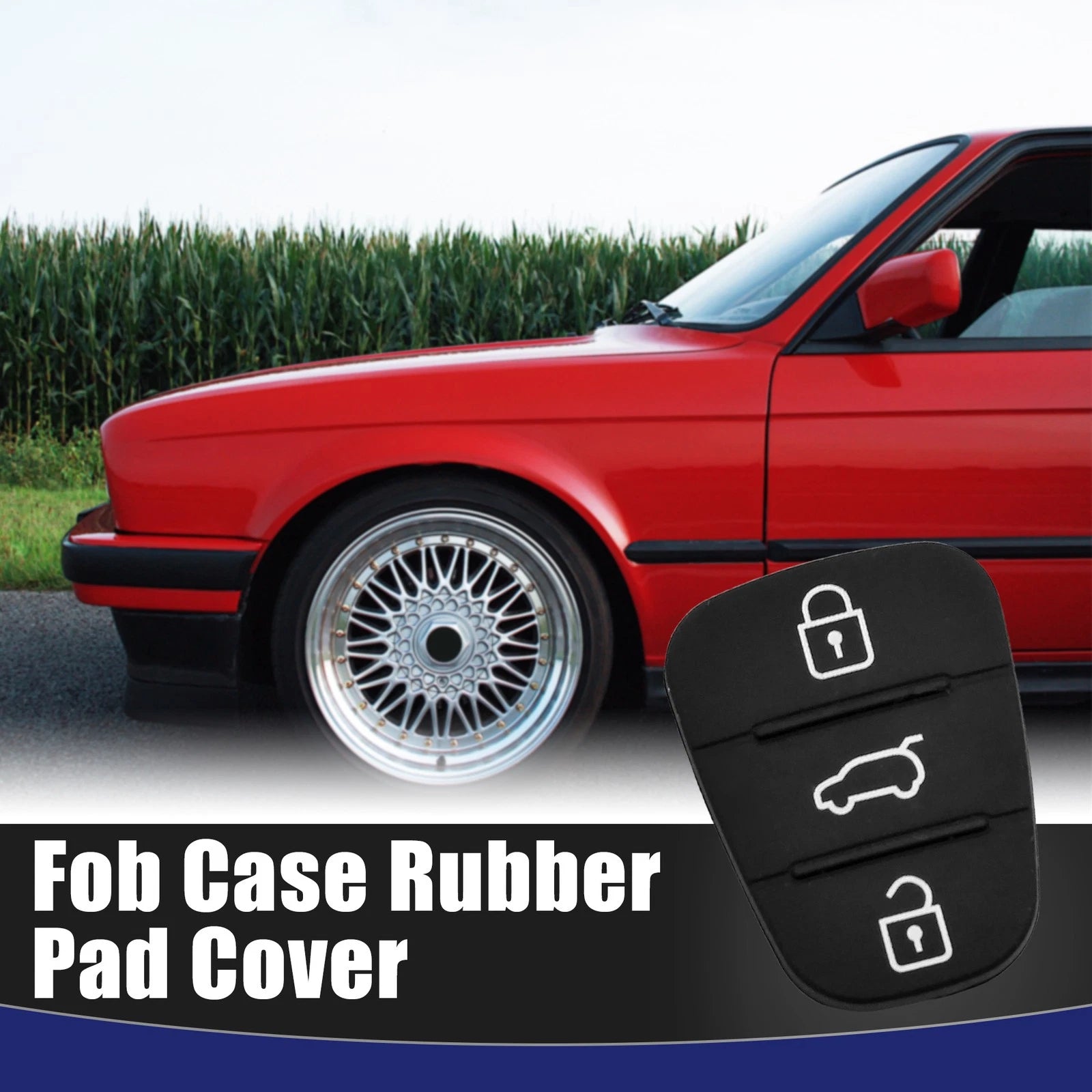 Rubber Key Fob Shell Case for Hyundai 3 Button (1X)