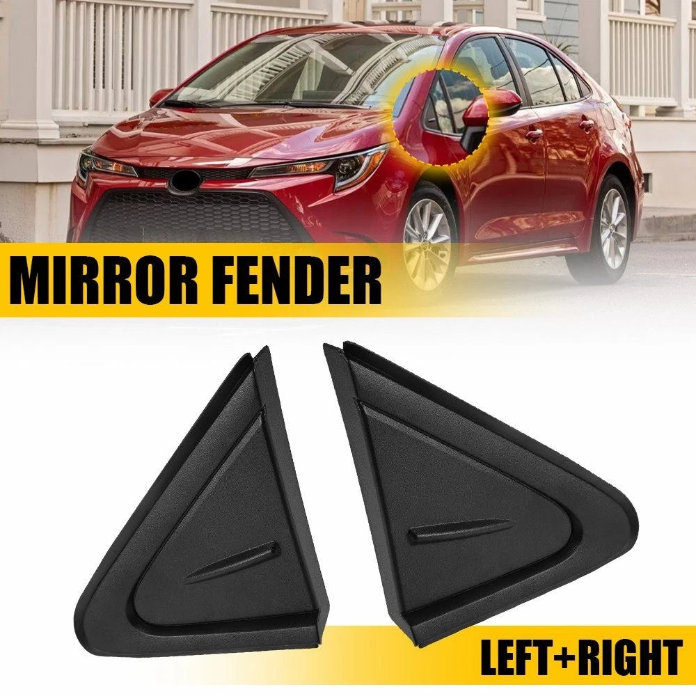 2pcs Side Mirror Fender Corner Triangle Cover Trim for Toyota Corolla (2019–2021)