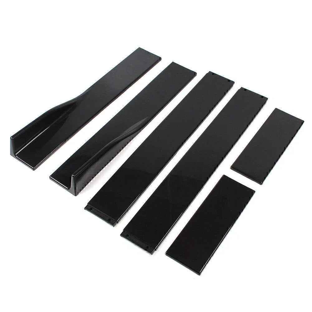 Universal Car Side Skirt Extension Rocker Panel Splitters Lip 78.7" Black