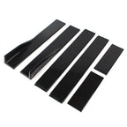 Universal Car Side Skirt Extension Rocker Panel Splitters Lip 78.7" Black