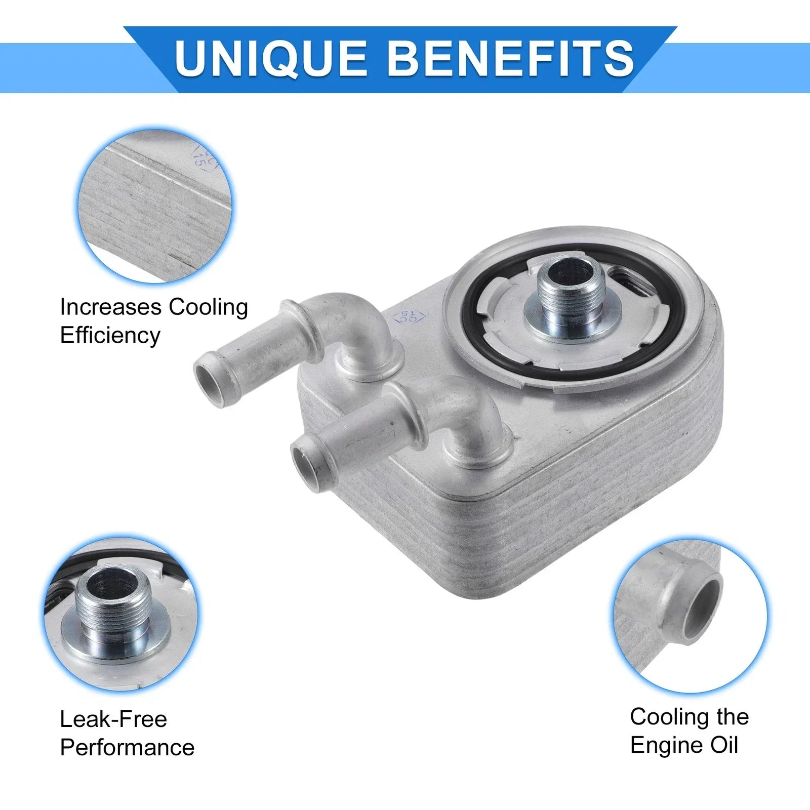 Engine Oil Cooler with Seals & Bolt for Chrysler 200 (2011-2014)