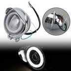 5" Chrome Bullet Headlight Spot Fog Lamp for Harley Chopper