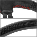 NRG 12" Deep Dish Carbon Fiber Leather Grip Steering Wheel for