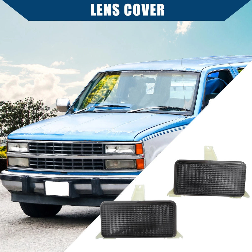 Pair of Park Signal Lens Covers for Chevrolet Pickup (1983–1985) Black