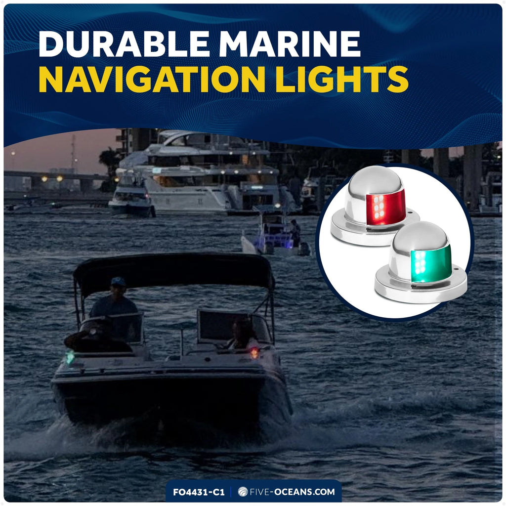 LED Boat Navigation Lights Set of 2 Red and Green