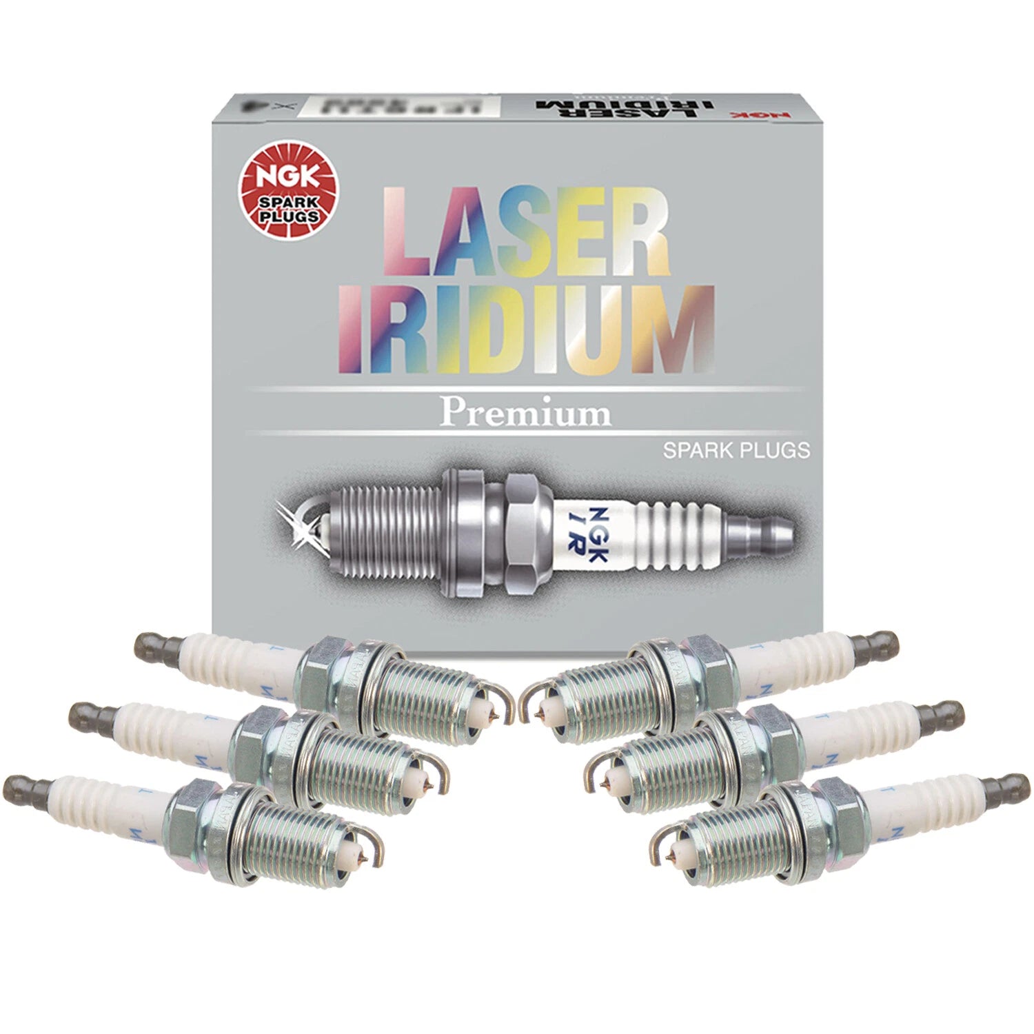 Set of 6 NGK Laser Iridium Spark Plugs for Lexus GS300 SC300 Toyota Supra (1993–2002)
