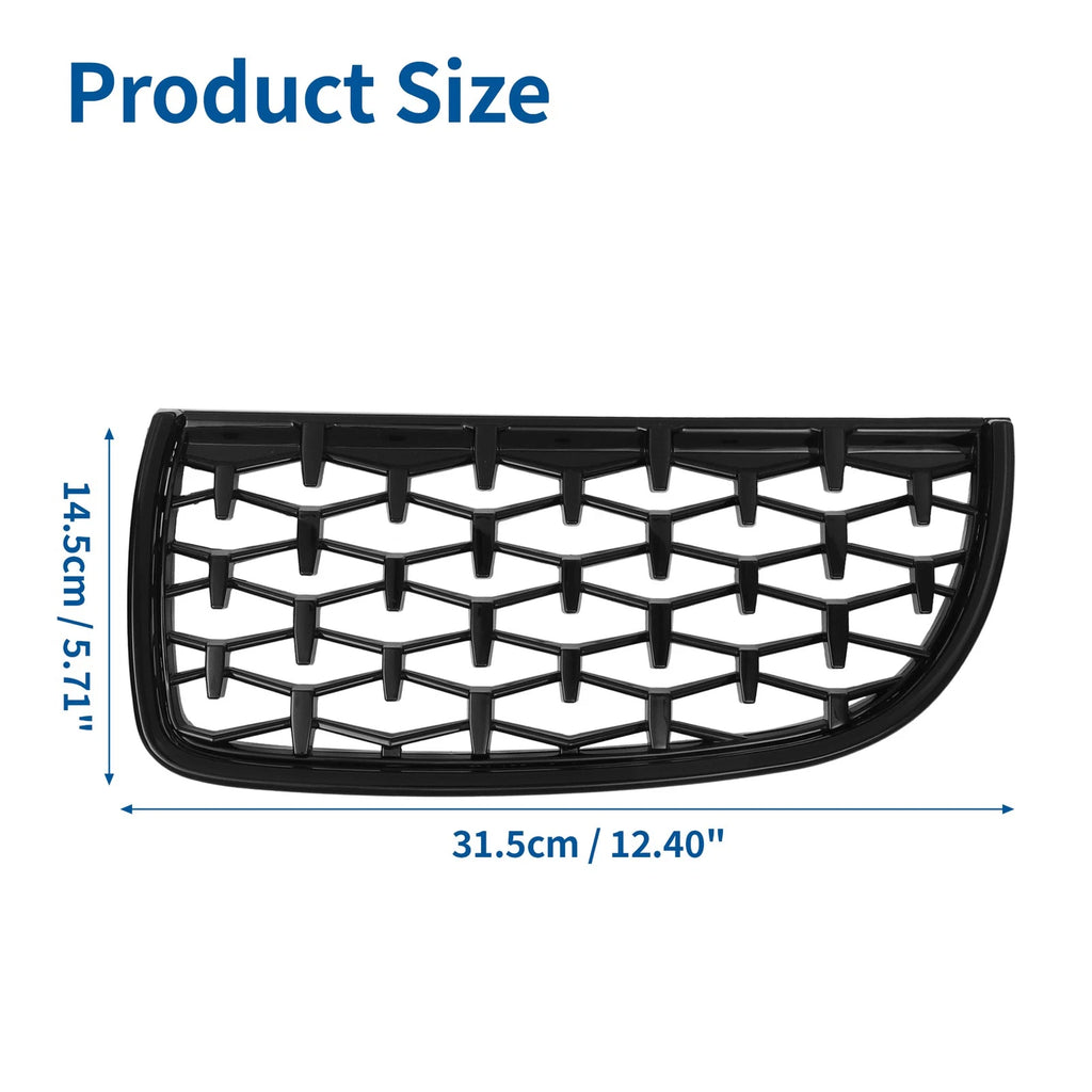 Front Hood Bumper Grille for BMW 325i 325xi 328i 328xi (2006–2013) Black Pair