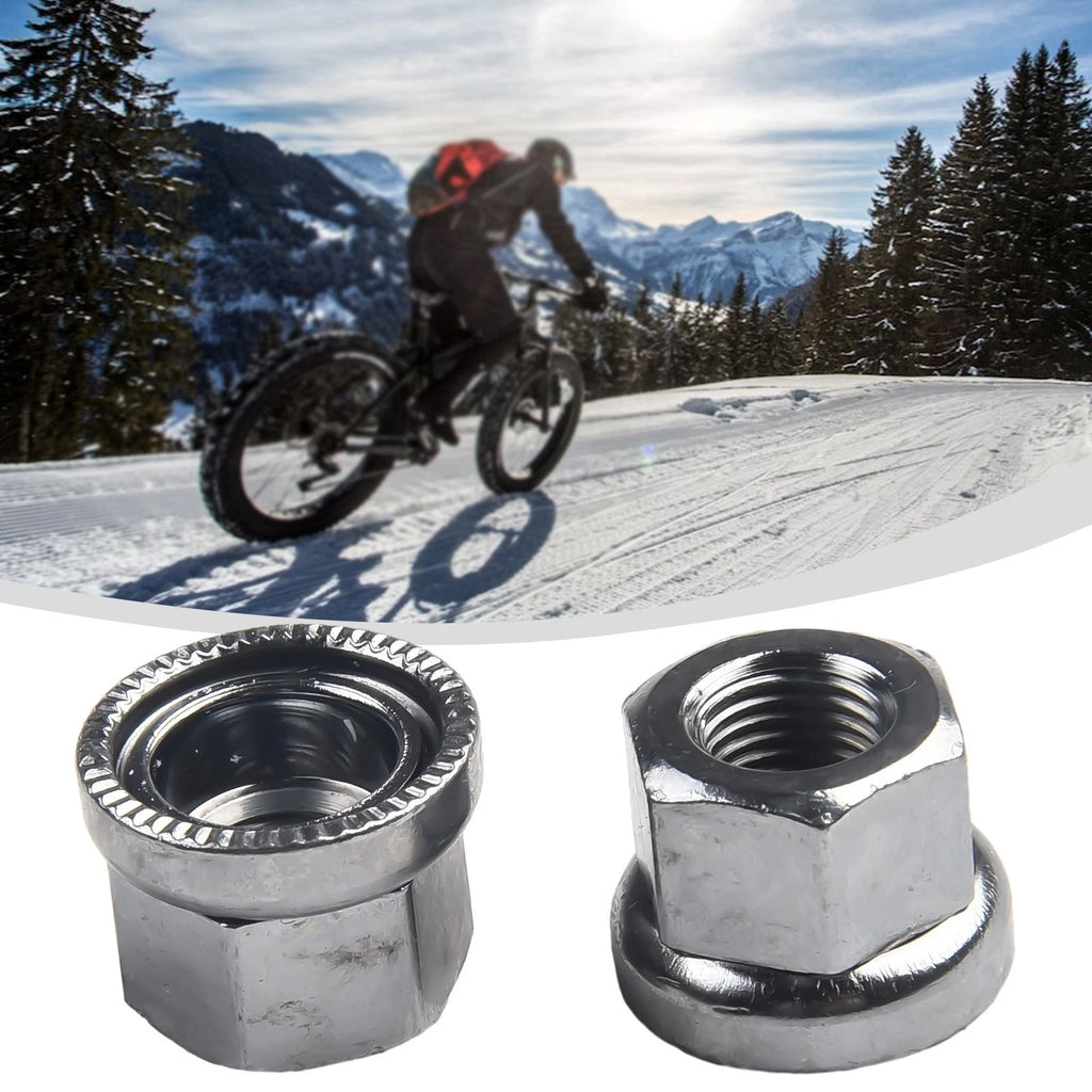 2Pcs Axle Track Nuts for Bicycle Bike Cycle (Stainless Steel)