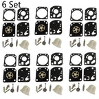 Set of 6 Carburetor Repair Kits for Zama RB-115 C1U-W18 C1U-W18A C1U-W24