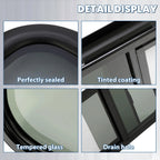 24" x 15" RV Window with Trim Ring for Camper Cargo Trailer