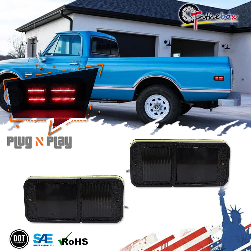 LED Rear Side Marker Lights for Chevrolet GMC C/K Trucks Suburban (1968–1972)