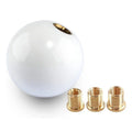 White Acrylic Round Ball Gear Shifter Knob for Manual Transmission Car